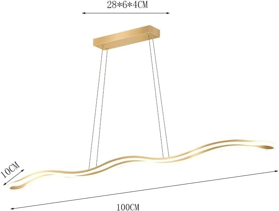 Miniatura 4 de Luces colgantes lineales retro nórdicas 3000 K luz cálida para colgar en el techo, lámpara de araña de altura ajustable para comedor, isla de cocina