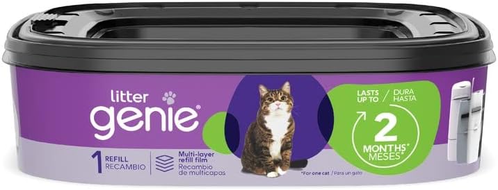 Refill Bags 14 FT (1-Pack) Multi-Layers Of Odor-Barrier Technology 1 Square Refill Cartridge Lasts Up To 2 Months Per Cat