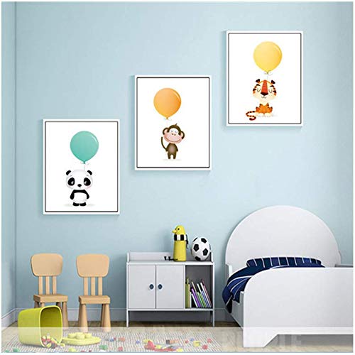 Peinture murale panda singe tigre pour illuminer un mur vide