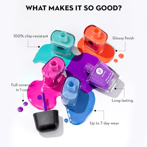 Image of SUGAR Cosmetics Tip Tac Toe Nail Lacquer Classic | Long-lasting, 100% Chip-resistant & Glossy Finish | 10ml - 28 Joyful Jam - 9ml