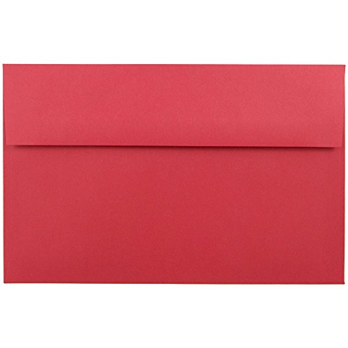 JAM PAPER A10 Colored Invitation Envelopes - 6 x 9 1/2 - Red Recycled - 50/Pack