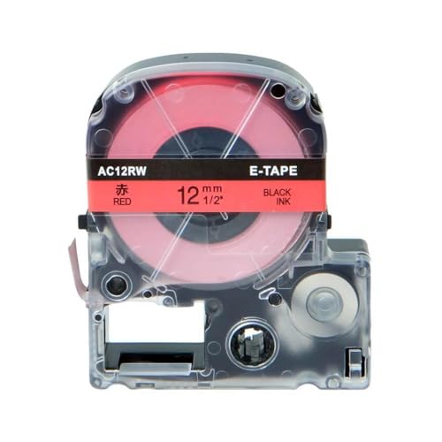 �݊����̂��郉�x���e�[�v1pk 9mm 12mm 18mm 24mm for ss12kw ss18kw 24kw���x�����O���{��LW-400 LW-300 LW-700 4WBN9���x���v�����^�[(Black on Red)