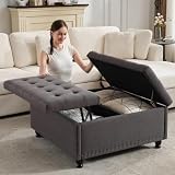Tbfit 35.5 Inch Square Storage Ottoman