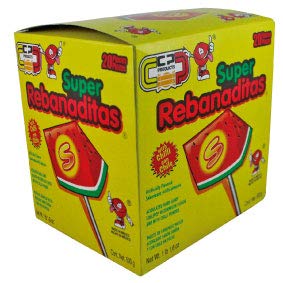 Super Rebanadita Sandia Présentoir de 20 Sucettes à la Pastèque et Piment