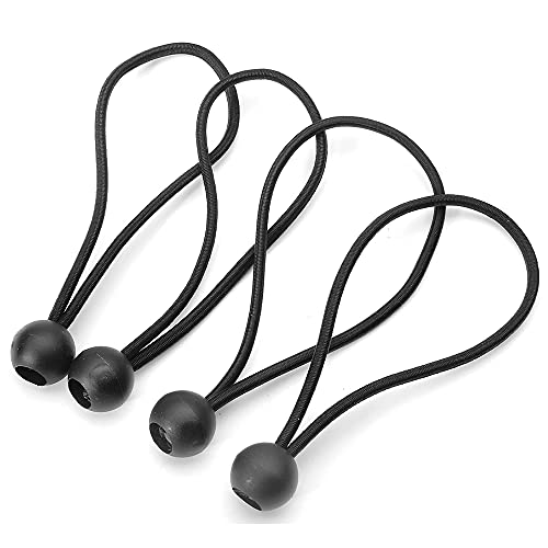 ANCLLO 20Pcs Bungee Ball Ties Cords Elasticated Tarpaulin Shock Tarp Rope Down Cord Bungees for Banner Tarpaulins Pavilions Tents Tent Bungee Hooks Tarpaulin Holder Flag Poles