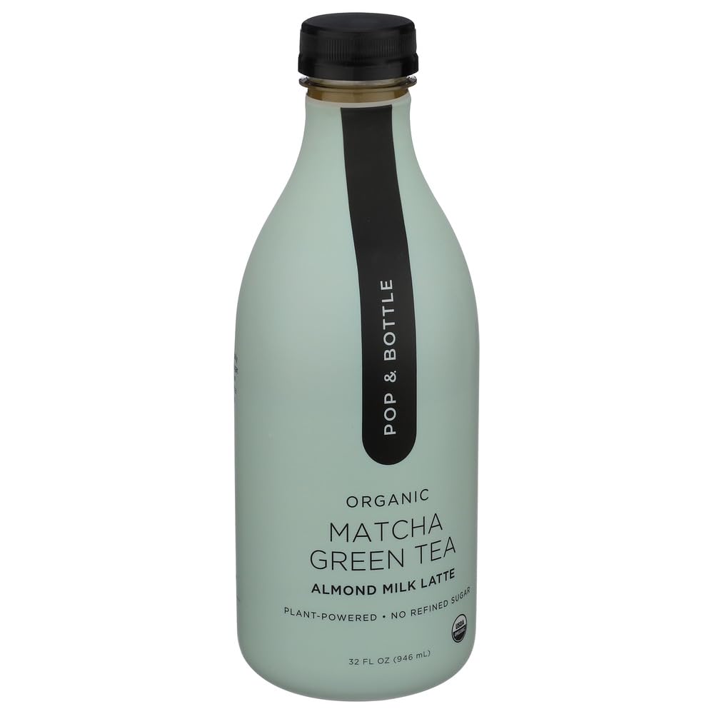 POP AND BOTTLE Organic Matcha Cold Brew Almond Milk Latte 32 FZ — view 4