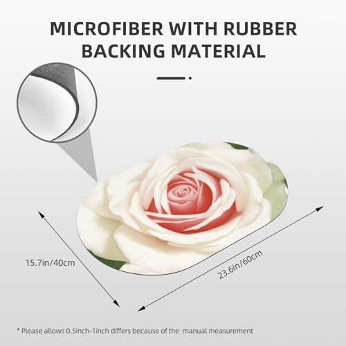 Tapis de bain absorbant rose à fleurs pour décorer la douche - 3