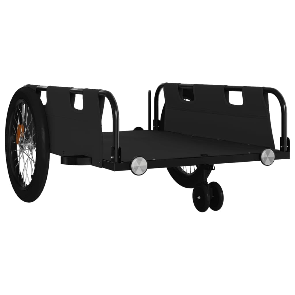 Genérico Remolque para Bicicletas Hierro y Tela Oxford Negro,Deportes,Actividades al Aire Libre,Ciclismo,Accesorios para Bicicletas,Remolques para Bicicletas,94199