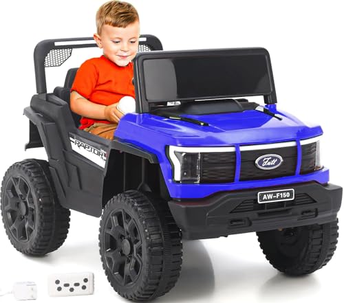 Image of Driving EV Cars for 1, 2, 3, 4, 5, 6 Years | Remote + Steering + Mobile App Control | Kids Jeeps (Entery Level Jeeps [2-6 Years] F-Raptor, Blue)