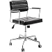 Produktbild Kare Design Bürodrehstuhl Dottore, schwarz, drehbarer Bürostuhl mit Armlehnen in schwarz, Schreibtischstuhl Kunstleder, Gestell Chrom, höhenverstellbarer Bürodrehstuhl mit Rollen, (H/B/T) 78x44x50cm