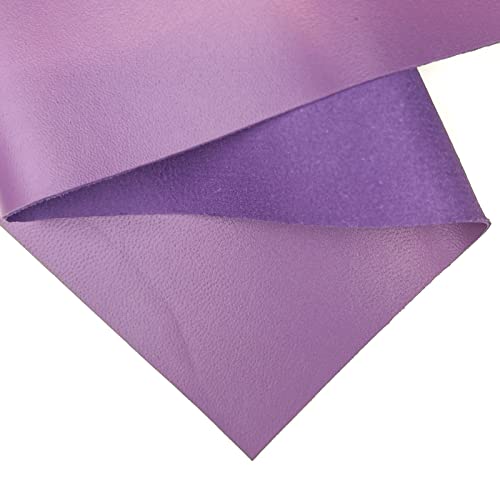 Genuine Purple Lambskin Leather Fabric: Real Material for Crafting and Bookbinding - 8x10In/20x25cm