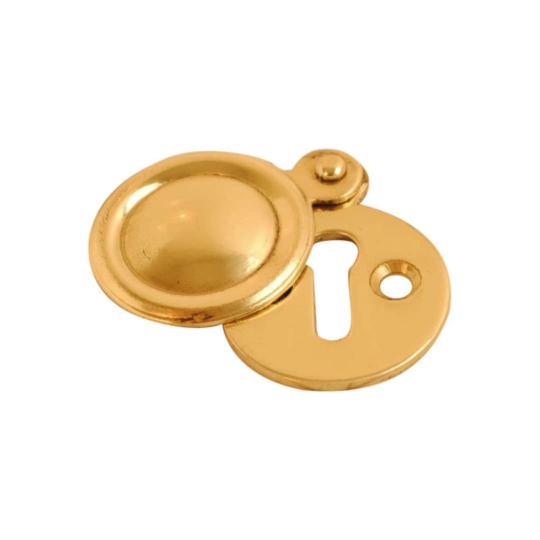 Vibe Gold Victorian Escutcheon Covered 32Mm On Brass For Internal Doors For Security And Protection From Key Damage