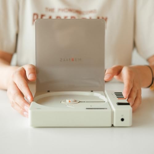 Image of R300 CD Player Bluetooth Portable Desktop Retro CD Player for Home Fiber Output No Built-in Speaker White Gift (White)