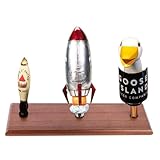 Beer Tap Handle Display with Wooden Base Mounting System - Multi-Spirit Bottle Holder (3 Positions, Excludes Handles) for Bars & Restaurants