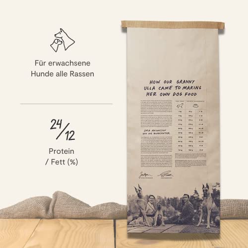 MAGNUSSONs Grain Free (1 x 14kg) - Getreidefreies Hundetrockenfutter für Erwachsene Hunde Aller Rassen - Alleinfuttermittel - Hoher Anteil an frischem Fleisch, Ofengebacken