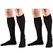 Truform 1913, Diabetic Compression Socks, 8-15 mmHg, Knee High, Cushion Foot, Black, X-Large (Pack of 2)