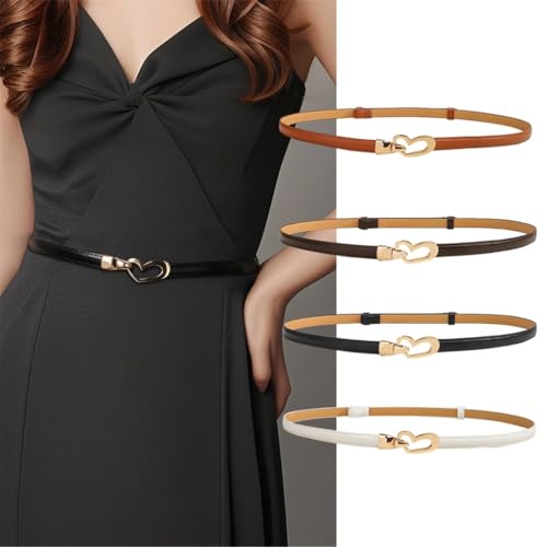 Elegant Heart Clasp Waist Belt Women's Flexible PU Leather Waist Strap Daily Comfort Wear Lightweight Waistband2