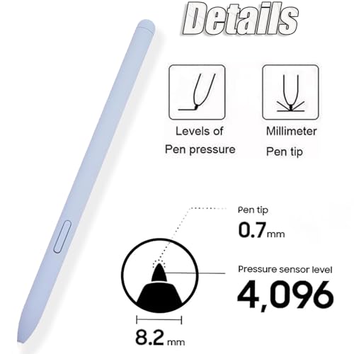 Lápiz capacitivo S10 FE+ compatible con Samsung Galaxy Tab S10 FE puntero digital gris 5