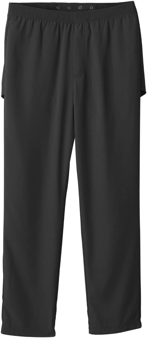 Silverts Men’s Open Back Pants Adaptive Gabardine Pant Easy Dressing Elastic Waist Comfortable Caregiver Friendly