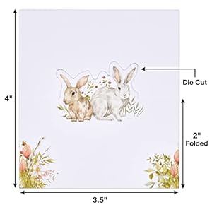 Gift Boutique 100 Pack Easter Place Cards Holiday Seating Name Card Die Cut Bunny Rabbit Table Setting Folded Paper Tent Cards for Wedding Tables Placement Party Decorations 2" x 3.5" Gift Boutique 100 Pack Easter Place Cards Holiday Seating Name Card Die Cut Bunny Rabbit Table Setting Folded Paper Tent Cards for Wedding Tables Placement Party Decorations 2 x 35