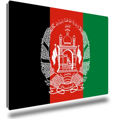 TRIOSK Kühlschrankmagnete Länderflaggen Magnet Flagge Afghanistan Länder Reise Souvenir Geschenk für Reiselustige Frauen Männer Weltenbummler Kühlschrank stark eckig groß 85x55 mm