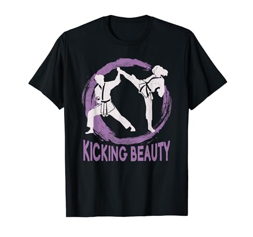 Karate Girl Kicking Beauty Taekwondo Karate Lover Karate T-Shirt