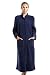Produktbild Camille Damen Weiches Fleece Florale Durchlänge Button Up Hausmäntel 48-50 Navy Blue