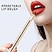 Unaone [2 Pack] Lip Brush for Lipstick, Retractable Lip Brushes, Dual-ended Makeup Brush for Lipstick Lip Gloss, Include Lid