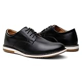Sapato Social Masculino Em Couro Oxford Casual Confortável (PRETO, BR, Adulto, Numérico, 41)
