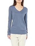 [Amazon Essentials] セーター Vネック ライトウエイト レギュラーフィット 長袖 レディース ヘザーブルー XL