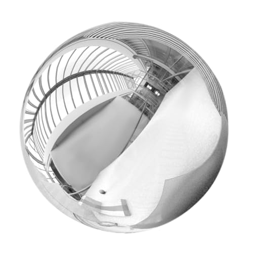 YARNOW Gazing Ball Large Stainless Steel Reflective Sphere Garden Mirror for Outdoor Purple