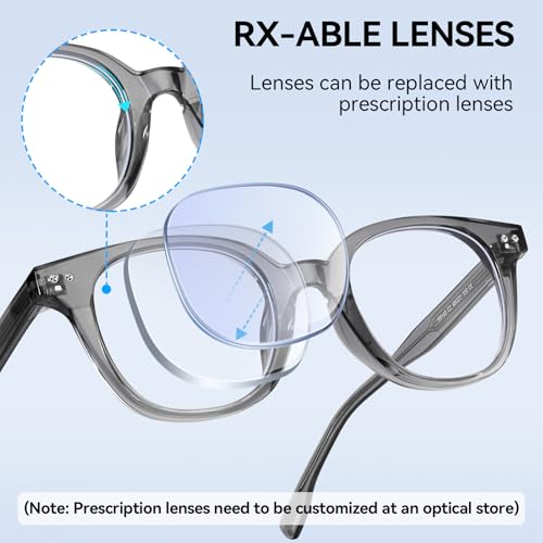 Image of Dollger Blue Light Blocking Glasses For Woman Men Thick Frame Square Computer BlueLight Glasses Clear Lens Non-Prescription