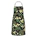 Tablier de cuisine pour femme, motif camouflage, tablier de cuisine avec poche, tablier de cuisine pour cuisine, pâtisserie, jardinage, unisexe