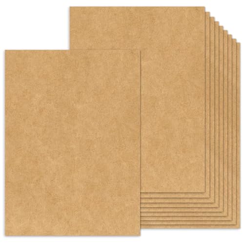 A4 Kraft/Craft Paper Craft Liner Sheet - 300 GSM, Brown Color, Pack of 10 Pcs | for DIY Craft, Scrapbooking, Art, Etc.