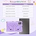 XNMOA for Samsung Galaxy Tab S9 Fe Case 11 Inch with Butterfly Kickstand, Samsung Butterfly Purple Tablet Case with Shoulder Strap Shockproof Cover for Samsung Tab S9 S8 S7 Lenovo Tab M11 11-inch