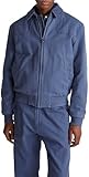 Veste en toile de coton délavé. Doublure intérieure en sweat matelassé horizontal. Col en velours. Poches passepoilées devant et logo parc. Fond et poignet côtelés jaquard. Regular fit