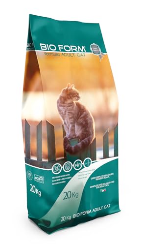 BIO FORM CAT ADULT MIX Pollo con Pesce e Verdure 20Kg. Alimento completo per Gatti adulti. Croccantini per gatti. Cibo secco per gatti.