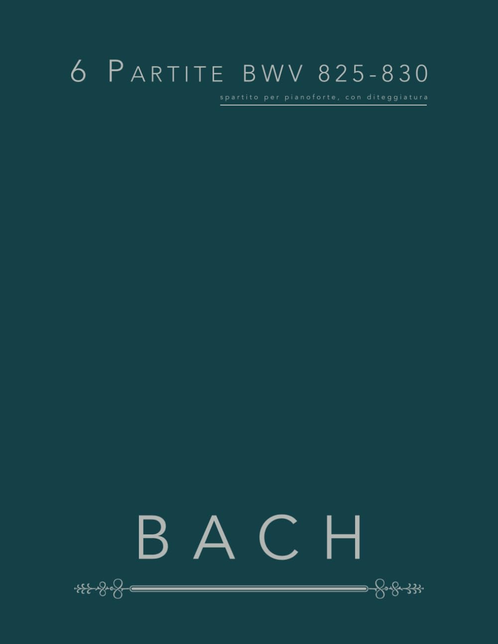 6 Partite BWV 825-830: spartito per pianoforte, con diteggiatura