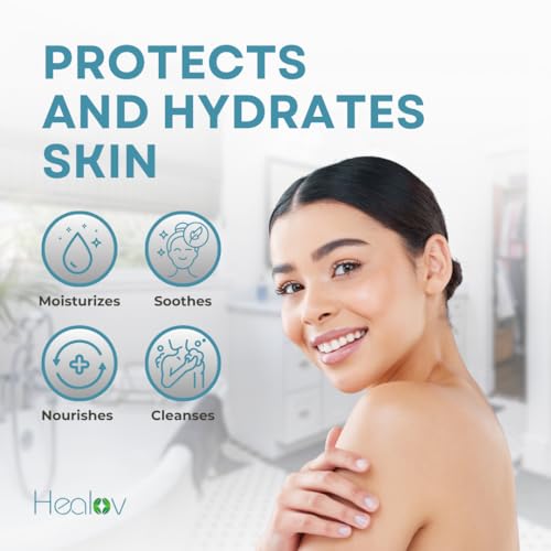 Image of Eczema Body Wash - All Natural Eczema Soap, Dermatitis, Psoriasis Treatment for Dry Itchy Sensitive Skin Relief - Gentle Detoxifying, Healing, Anti-Itch, Oatmeal Goat Milk Bath Wash for Kids, & Adults