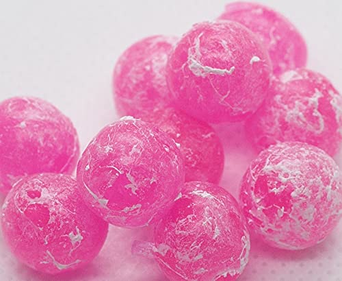 BnR Tackle SBMCR8 Soft Beads, 8 mm, Mottled Cerise, Neutral Buoyancy, 15/Pack