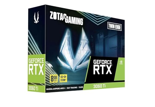 Image of Z0TAC Gaming Geforce RTX 3060 Ti Twin Edge LHR 8GB Gddr6X 256-Bit 14 Gbps pci e Gaming Graphics Card, Icestorm 2.0 Advanced Cooling, (Pre Owned)