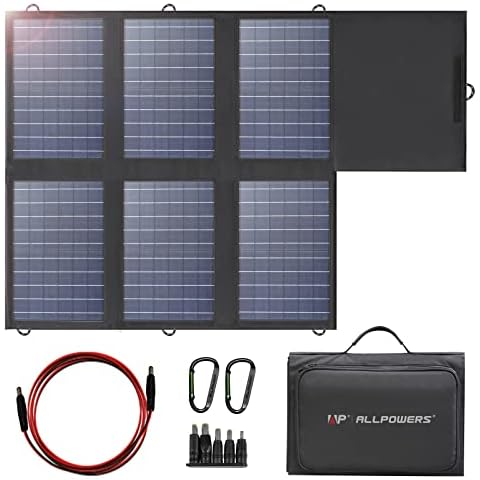 ALLPOWERS Foldable 60W Solar Panel Charger - Waterproof Portable Panel with 18V DC, 60W USB-C and USB-A Outputs for Laptops, Cell Phones, Solar Generators and 12V Batteries Cover