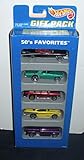 Hot Wheels Gift Pack 50's Favorites 1996 #15068 '59 Caddy, '57 T-bird, Chevy Nomad, '57 Chevy, '56 Flashsider