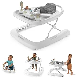 Ingenuity Step & Sprout 3-in-1 Foldable Baby Activity Walker with Removable Toys Ages 6 Months +, First Forest