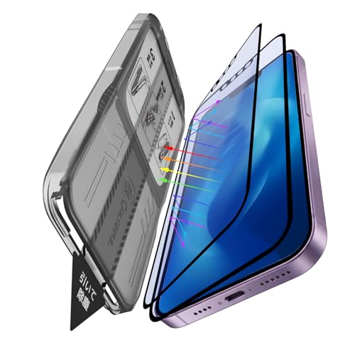 COLORFUL�u�ŒZ3�b�œ\��s�^�viPhone 16e/14/13/13 Pro�p �K���X�t�B���� �[���C�A ���ȒP�ȓ\�t �ČRMIL�K�i �S�ʕی� 10H���� ����I�ȃK�C�h�g �������o/�z�� �u���[���C�g�J�b�g �w��h�~ ���炳�� 2���Z�b�g