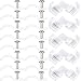 Produktbild 100 Packung Montagehalterung Kit Strip Lichtmontagehalterungen, Befestigungsclips, mit 5 Stück LED Streifen Lichtsteckverbinder, L Form 4 Poliger Stecker, 100 Schrauben enthalten