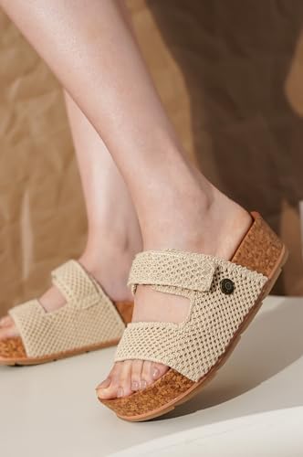 Image of Project Cloud 100% Genuine Leather Platform Sandals Women Footwear-Beach Essentials Summer Wedges with Plush and Soft Insole-Non Slip & Lightweight Wedge Sandals For Women 2026