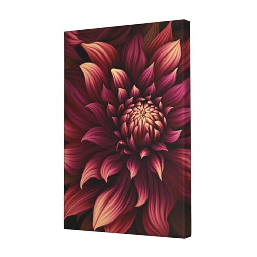 Toile murale fleur rouge vin moderne pour raviver un mur blanc triste et vide de chambre