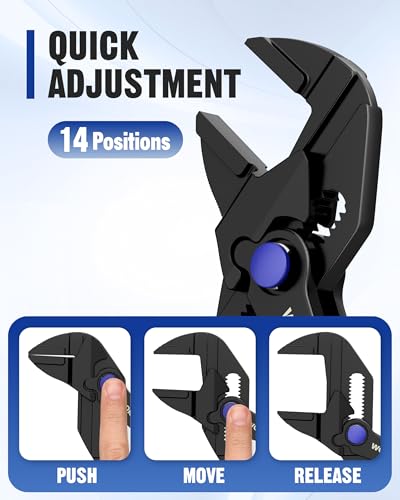 Image of WORKPRO Mini Pliers Wrench, 4-Inch Wrench Pliers with Smooth Parallel Jaws | High-Toughness Alloy Steel, Anti-Rust Coating, High-Leverage Mechanism, Secure Grip, Pocket Pliers, EDC Tool, for Tight Space