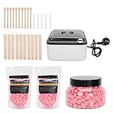 Calentador De Cera---Easy to operate, you can choose the precise temperature from 160 to 240 Fahrenheit degree, put the wax beads into the waxing machine, and heat the wax to a flowing state with a spatula. Simply heat the wax in the pot for 10 minutes and then apply it with